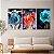 Quadros Decorativos Trio em Canvas Beleza Feminina Mulheres com Flores no Rosto - Imagem 2