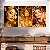 Quadros Decorativos Trio em Canvas Beleza Feminina Mulheres com Maquiagem Dourada e Flores - Imagem 4