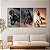 Quadros Decorativos Trio em Canvas Animais Cavalos Galopando - Imagem 3