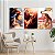 Quadros Decorativos Trio em Canvas Composição Índias com Cocar Pintura - Imagem 2