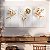 Quadros Decorativos Trio em Canvas Flores Douradas e Brancas - Imagem 2