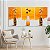 Quadros Decorativos Trio em Canvas Composição Vasos com Três Flores Pintura - Imagem 5