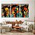 Quadros Decorativos Trio em Canvas Street Art Rostos de Homens - Imagem 4