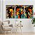 Quadros Decorativos Trio em Canvas Street Art Rostos de Homens - Imagem 5