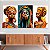 Quadros Decorativos Trio em Canvas Beleza Feminina Rostos de Mulheres Pintura - Imagem 1