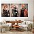 Quadros Decorativos Trio em Canvas Animais com Corpo Humano Leão Elefante Tigre - Imagem 2