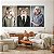 Quadros Decorativos Trio em Canvas Animais com Corpo Humano Cachorro Lobo - Imagem 5
