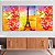 Quadros Decorativos Trio em Canvas Composição Floral e Torre Eiffel - Imagem 4