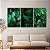 Quadros Decorativos Trio em Canvas Composição Folhagem Verde - Imagem 3