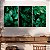 Quadros Decorativos Trio em Canvas Composição Folhagem Verde - Imagem 2