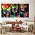 Quadros Decorativos Trio em Canvas Beleza Feminina Mulheres com Maquiagem Colorida - Imagem 4