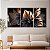 Quadros Decorativos Trio em Canvas Composição Costelas de Adão Douradas com Folhas Pretas - Imagem 1