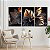Quadros Decorativos Trio em Canvas Composição Costelas de Adão Douradas com Folhas Pretas - Imagem 3