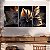 Quadros Decorativos Trio em Canvas Composição Costelas de Adão Douradas com Folhas Pretas - Imagem 5