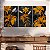 Quadros Decorativos Trio em Canvas Composição Lírios Dourados Golden - Imagem 3