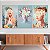 Quadros Decorativos Trio em Canvas Mulheres com Flores no Rosto - Imagem 3