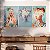 Quadros Decorativos Trio em Canvas Mulheres com Flores no Rosto - Imagem 5