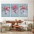 Quadros Decorativos Trio em Canvas Mulheres com Flores no Rosto - Imagem 3