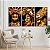 Quadros Decorativos Trio em Canvas Mulheres Douradas Enfeitadas Golden - Imagem 4