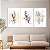 Quadros Decorativos Trio em Canvas Composição Folhas e Formas Geométricas - Imagem 5