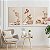 Quadros Decorativos Trio em Canvas Composição Flores Folhas e Pedras - Imagem 4