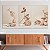 Quadros Decorativos Trio em Canvas Composição Flores Folhas e Pedras - Imagem 5