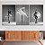 Quadros Decorativos Trio em Canvas Bailarinas Preto e Branco - Imagem 3