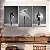Quadros Decorativos Trio em Canvas Bailarinas Preto e Branco - Imagem 4