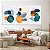 Quadros Decorativos Trio em Canvas Composição Abstrata Formas Coloridas - Imagem 5