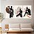 Quadros Decorativos Trio em Canvas Composição Abstrata Pessoas e Folhas - Imagem 4