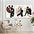 Quadros Decorativos Trio em Canvas Composição Abstrata Pessoas e Folhas - Imagem 1
