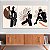 Quadros Decorativos Trio em Canvas Composição Abstrata Pessoas e Folhas - Imagem 5