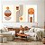 Quadros Decorativos Trio em Canvas Composição Abstrata Formas Circulares Tons Ferrosos - Imagem 5