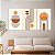 Quadros Decorativos Trio em Canvas Composição Abstrata Formas Circulares Tons Ferrosos - Imagem 2