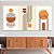 Quadros Decorativos Trio em Canvas Composição Abstrata Formas Circulares Tons Ferrosos - Imagem 4