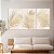 Quadros Decorativos Trio em Canvas Folhagens Douradas com Sombras - Imagem 5