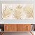 Quadros Decorativos Trio em Canvas Folhagens Douradas com Sombras - Imagem 1