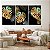 Quadros Decorativos Trio em Canvas Costelas de Adão Douradas e Pretas - Imagem 3