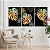 Quadros Decorativos Trio em Canvas Costelas de Adão Douradas e Pretas - Imagem 5