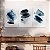 Quadros Decorativos Trio em Canvas Composição Abstrata Cores Cinza e Azul - Imagem 4