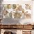 Quadros Decorativos Trio em Canvas Flores Abstratas com Detalhes Geométricos - Imagem 2