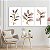 Quadros Decorativos Trio em Canvas Composição Abstrata de Folhas em Pinceladas e Traços Dourados - Imagem 4