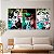 Quadros Decorativos Trio em Canvas Composição Abstrata Street Art - Imagem 4