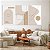 Quadros Decorativos Trio em Canvas Composição Abstrata Minimalista Tons Terrosos - Imagem 5