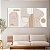 Quadros Decorativos Trio em Canvas Composição Abstrata Minimalista Tons Terrosos - Imagem 4