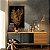 Quadro Decorativo Canvas Composição Folhas Douradas em Fundo Preto Vertical - Imagem 3