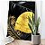 Quadro Decorativo Canvas Composição Folhas Pretas e Douradas Detalhadas Vertical - Imagem 1