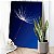 Quadro Decorativo Canvas Floral Dente de Leão Fundo Azul Vertical - Imagem 2