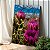 Quadro Decorativo Canvas Floral Cactos com Flor Rosa Vertical - Imagem 3