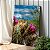 Quadro Decorativo Canvas Floral Cactos com Flor Rosa Vertical - Imagem 3